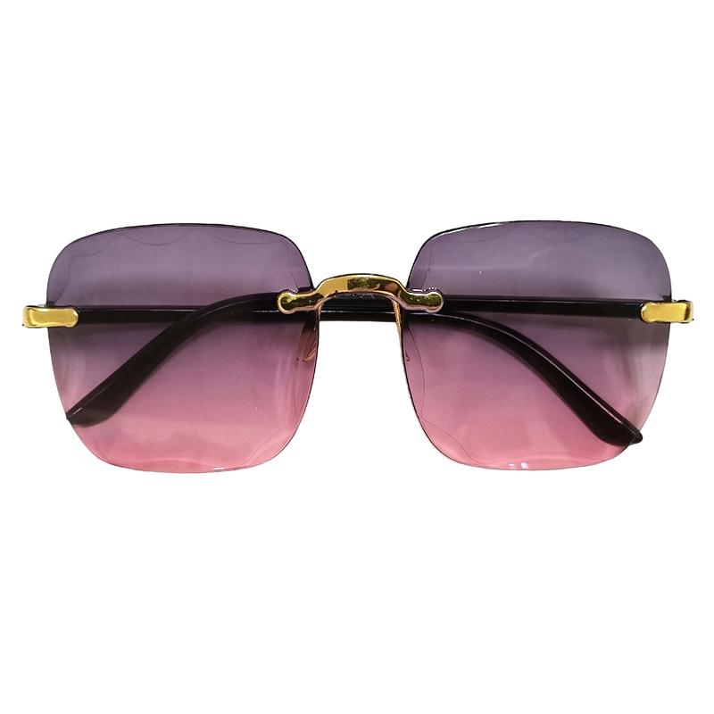 Модные градиентные очки женские солнцезащитные очки с защитой от ультрафиолета простые женские квадратные очки без оправы