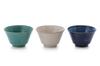 Высокая чаша натурального цвета, цвет индиго (3 набора) белый, зеленый,