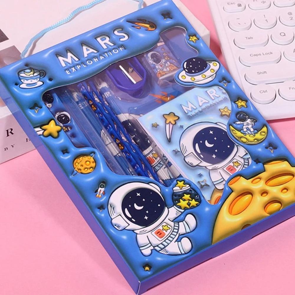 6Pcs/Set Sharpener Stationery Set Erasers Study Stationery Set Children's Pencils School Supplies