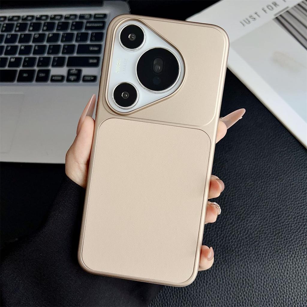 Чехол для Huawei Pura 90 Pro Max Модный Однотонный Кожаная Текстура Легкий Магнитный ПК Чехол для Huawei Pura90 Pro Ударопрочный Funda