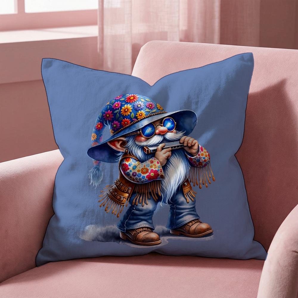 Чехол для подушки Everyday Gnomes с многофункциональным рисунком для дома и автомобиля — двусторонний, мягкий и прочный для повседневного использования.