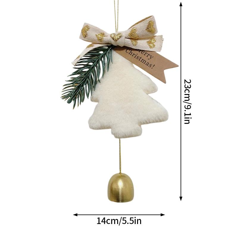 Christmas Bell Hanging Decoration Doorbell Christmas Party Hanging Decoration Creative Glitter Christmas Tree Keychain Pendent