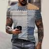 Men's Comfy Casual Elastic Crew Neck Men Outdoor Activities Top 3D Digital Patchwork Graphic Print T Shirt Short Sleeve