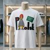 Short Sleeved T-shirt Paired with Unisex's Half Sleeves, Loose and Comfortable, Versatile and Fashionable Harajuku Printed T-shirt