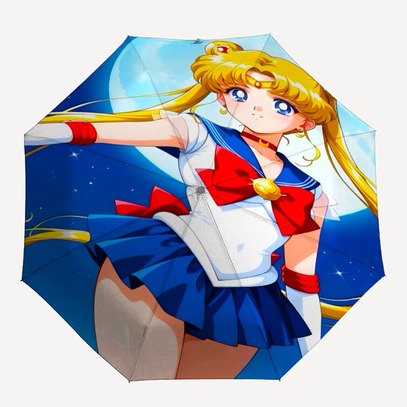 1pc Sailor Moon Umbrella, Sun Protection, And UV Shielding. It Has Eight Sturdy Ribs for Outdoor Use And Perfect As a Holiday Gift