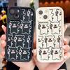 For Realme 11 11x 12x 12 Pro C21 C30 C33 C35 C65 OPPO A18 A38 A60 A96 Reno 10 11 12 Pro Soft Silicone Square Cartoon Dog Pattern Phone Case