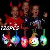120 шт. Хэллоуин Светящееся ожерелье Страшные сверкающие реквизиты Детское сверкающее ожерелье Украшения для Хэллоуин-вечеринки Рождественские украшения