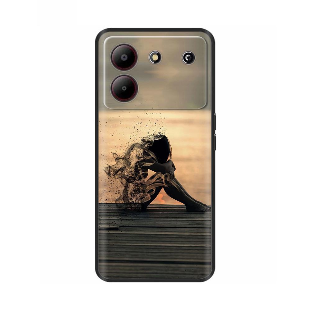 For ZTE Blade A54 Case Flower Cartoon Printed Back Cover For ZTE Blade A54 Case Coque Fundas For ZTE Blade A54 TPU Phone Cases