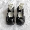 Черные французские туфли на толстом каблуке и платформе, кожаные туфли женские, новинка 2025 года, летние туфли Мэри Джейн, увеличивающие рост, туфли-лодочки