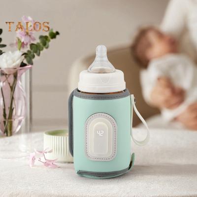 Подогреватель детских бутылочек Перезаряжаемый Портативный Тип C Регулируемая температура зарядки со светодиодным дисплеем Отлично удерживает тепло Чехол для детской бутылочки с молоком на ходу