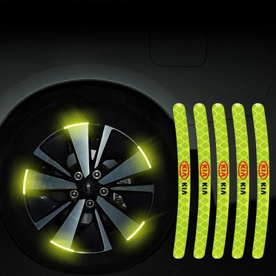 20 шт./комплект Для Rio Ceed Sportage Cerato Soul Picanto Светоотражающая полоса-наклейка на ступицу колеса автомобиля авто Аксессуары стайлинг автомобиля