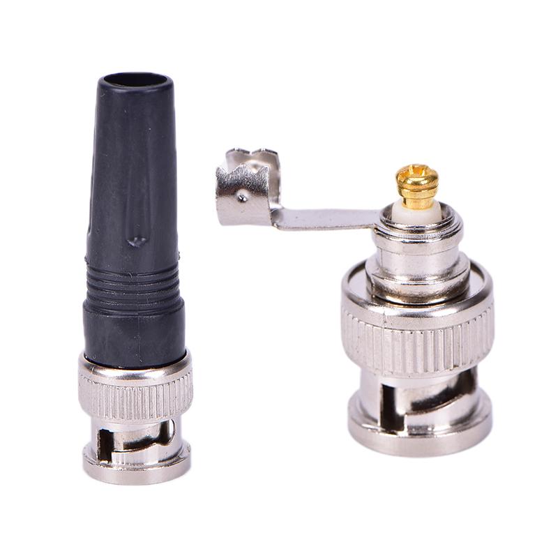 1 шт. Разъем BNC «папа» для коаксиального кабеля RG59 с закручивающимся соединением, CCTV, беспаечный штекер