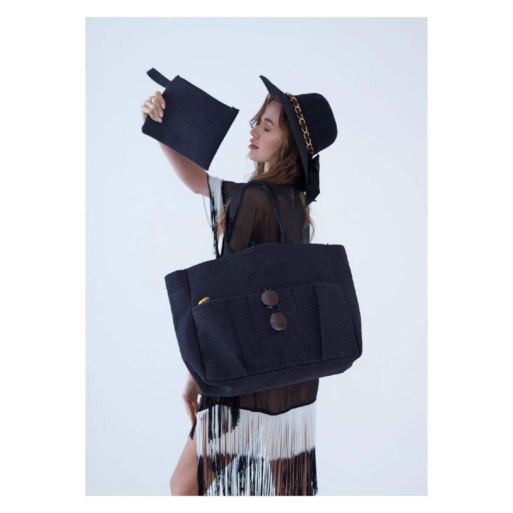 Женская пляжная сумка на молнии