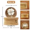 Mozalida Music Box Lucky Clover Crystal Ball Music Perfect for Snow or As a Moon Features Ambient Bedside LED USB Projection and a Stylish Handmade
