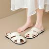 Baotou half slippers women's summer wear niche silver beach cool slippers