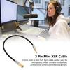 Gold Plated 3.5mm Male to Mini XLR 3pin Cable 3.5mm to Mini XLR Adapter  Camera Audio