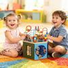 Wooden Activity Cube, Baby Toys with Bead Maze, Pattern Sorter for Toddlers Boys and Girls 18+ Months