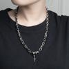 Forest Jewelry Black Necklace With Titanium Chain For Couples Decoration Female