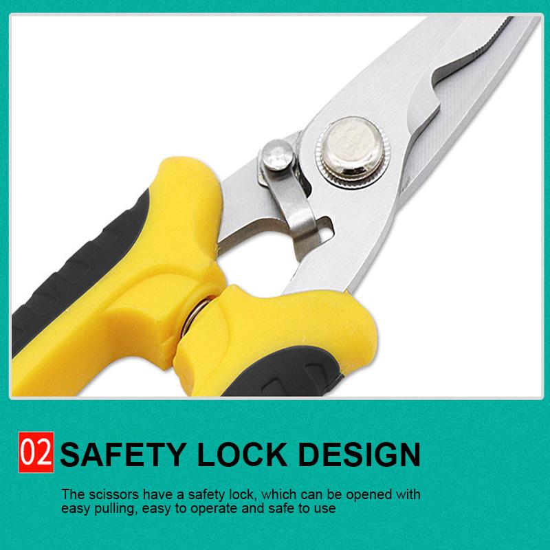 1шт ножницы электрика из нержавеющей стали многофункциональные ручные ножницы для резки канавок провода и тонкой стальной пластины ручные инструменты