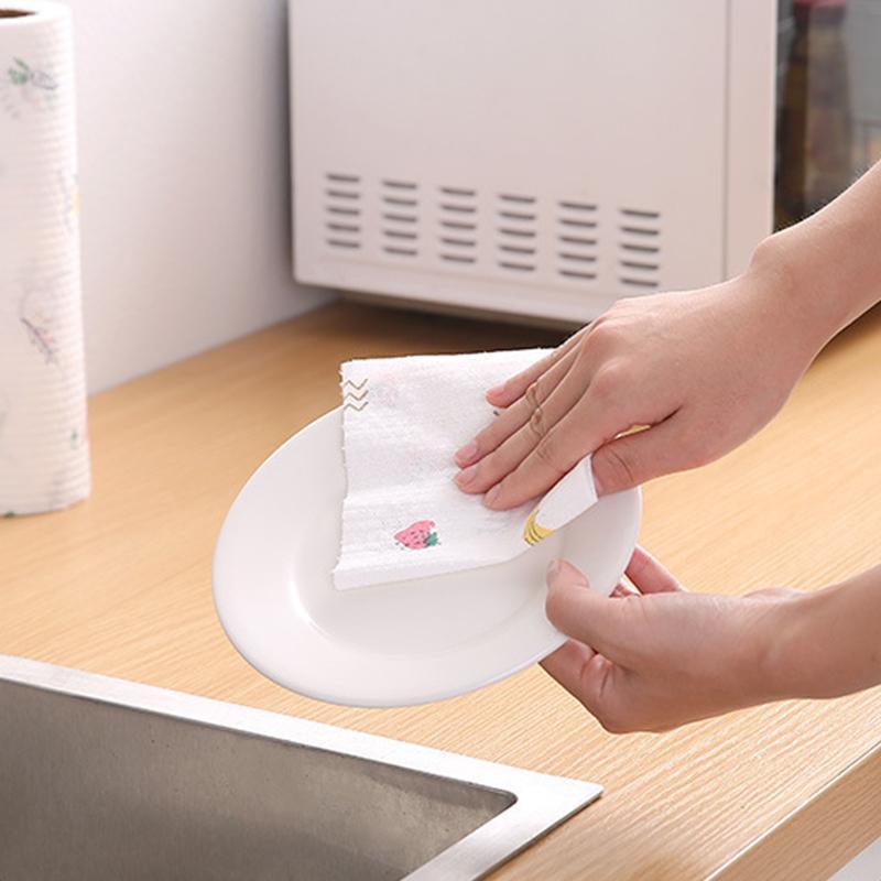 Нелиняющая 1шт салфетка для уборки бытовая уборка утолщенные чистящие средства сухое полотенце двойного назначения одноразовая кухонная бумага 50 шт./набор аксессуары