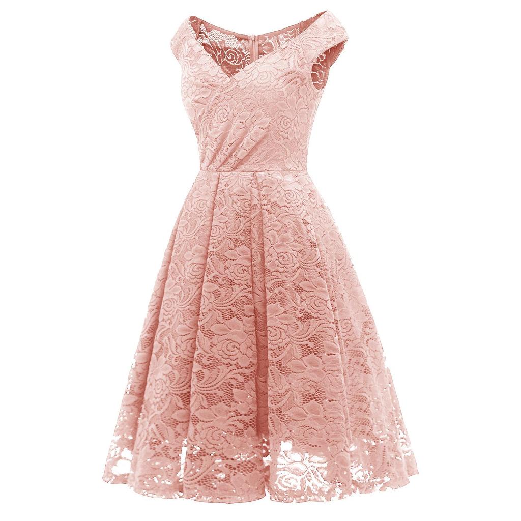 Женское винтажное кружевное платье подружки невесты с цветочным принтом Бардо с открытыми плечами миди в стиле свинг Вечерняя вечеринка Коктейльно-свадебные наряды Формальные платья для особых случаев 2022