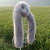 Зимний шарф из искусственного меха лисы, утолщенный шарф-шаль из норковой шерсти в зарубежном стиле, теплый длинный шарф-воротник из меха