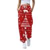 Женские повседневные модные рождественские принтованные повседневные брюки спортивные брюки длинные брюки брюки с эластичной резинкой на талии
