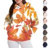 Women's Fashion Casual Pullover Hooded Sweatshirt  Printed Long Sleeve Sweatshirt