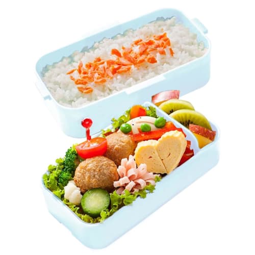 Skater Bento Box, Doraemon Sky Walk, Sanrio Design, 600ml, Antibacterial, Soft Filling, Dome-Shaped Lid, Two-Tier, Women's, Made in Japan, PFLW4AG-A