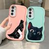 Чехол с милым кошачьим узором для Samsung Galaxy A21s A11 A12 A52 A14 A13 A15 A16 Мягкий чехол для телефона A23 A06 A03 A53 A33 A04 A22 A05