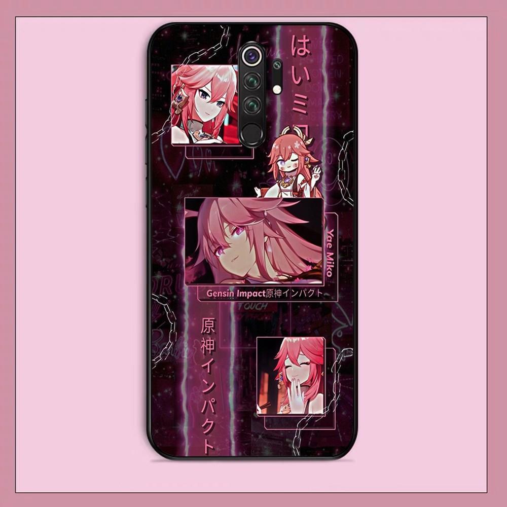 Чехол для телефона Genshin Impact Яэ Мико для Redmi Note 4 X 5 A 6 7 8 T 9 9S 10 11 11S 11Epro Poco M3 pro