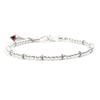 SEWNSWEN SILVER SLIM MIXED BEADS BRACELET
