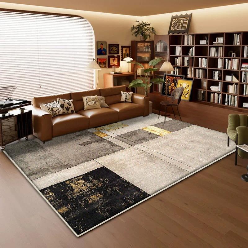 Modern Geometric Rug For Living Room Bedroom Kitchen Bathroom Non-Slip Easy-Clean Washable Rug