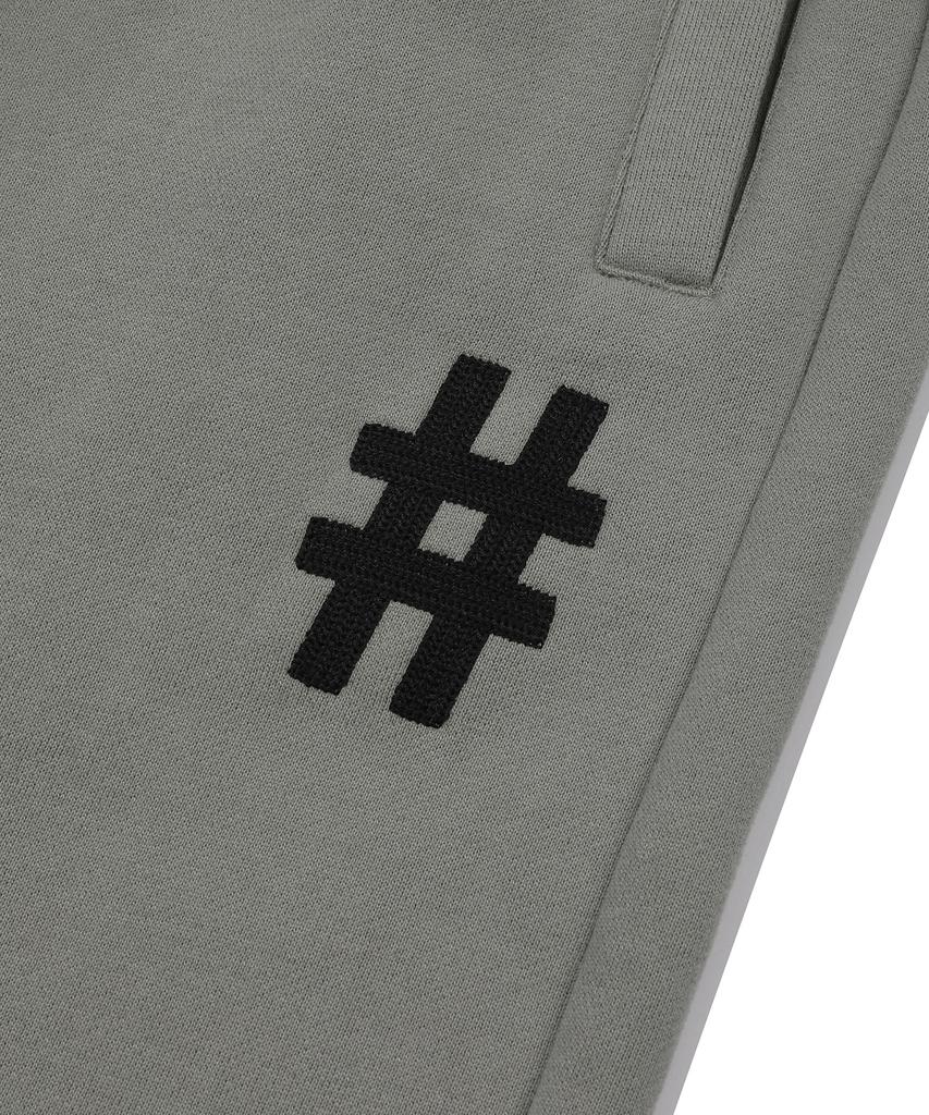 BEENTRILL NEWYORK Hashtag Logo Wide Fit Sweatpants (Warm Grey)