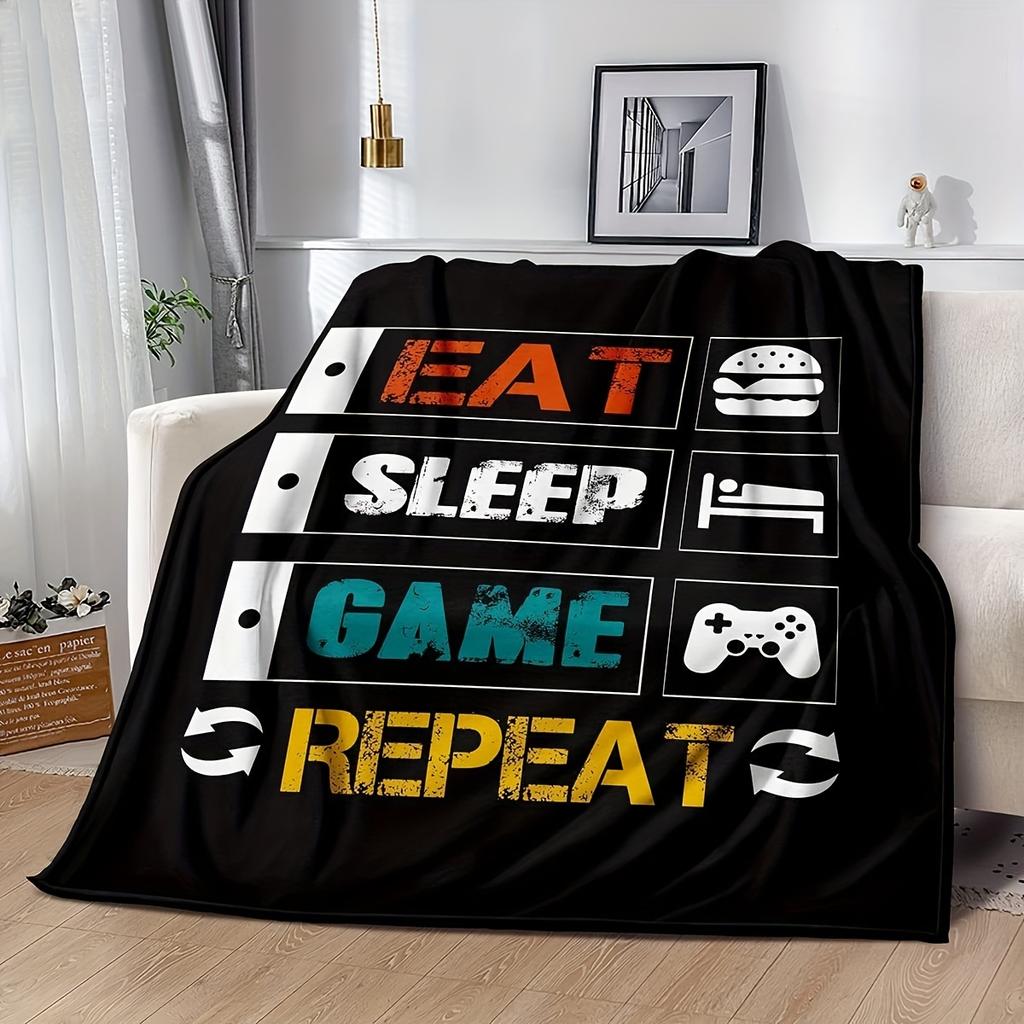 Игровое фланелевое одеяло Геймерское одеяло-плед с принтом геймпада 3D Ультрамягкое Декор для дома Удобное постельное белье для дивана-кровати Дивана Путешествий