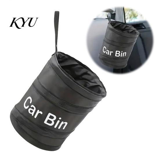 Travel Essentials for Car Organization Collapsible Trash Can, Interior Foldable Waste Container, Waterproof Oxford Automotive Storage Organizer Cloth