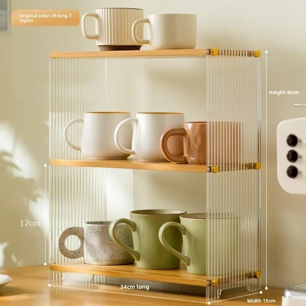 Tabletop Acrylic Cup Holder Acrylic Tabletop Cup Storage Box For Home Kitchen