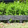 Garden Edging Border Gardening Lawn Fence Plastic Cobblestone Effect Lawn Trimming 4 Pcs of Foldable Stitching Grey Orange