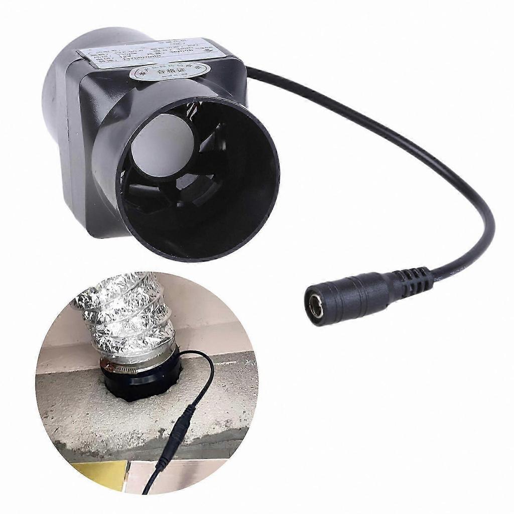 Powerful 12V 6W Inline Duct Fan, 50mm Air Exhaust Booster for Workshop Basement Tent