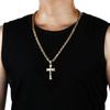 Модное ожерелье с подвесками в виде креста в стиле панк-рок для мужчин, цепочка из нержавеющей стали, мужское ожерелье в стиле панк, ювелирное изделие, подарок