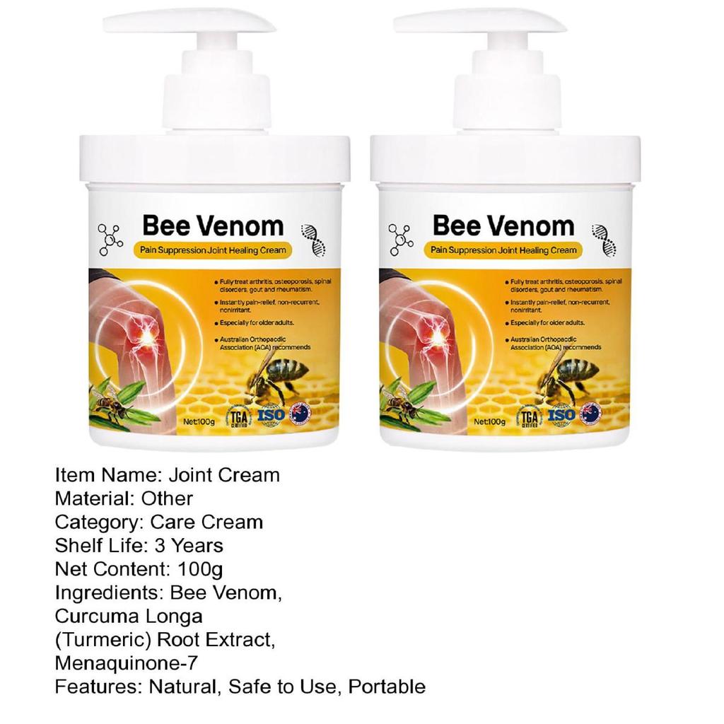1/2 шт 100 г пчелиного яда, бальзам для суставов, натуральный, для облегчения боли в поясничном отделе позвоночника, ногах, коленях, плечах, шее, массажный уход, лечение артрита, успокаивающий крем