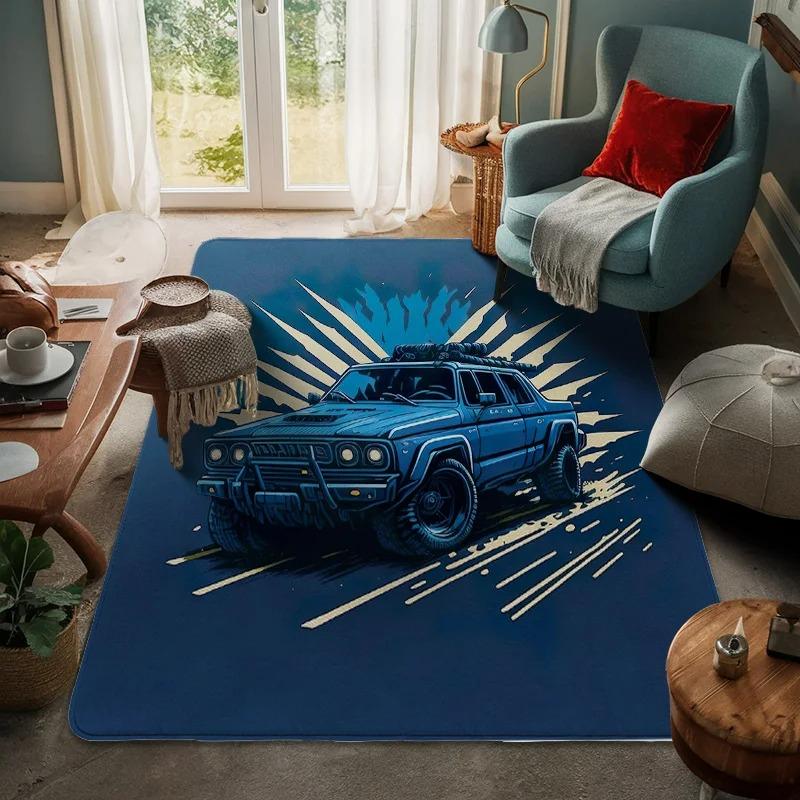 Коврик для пола в гостиную на автомобильную тематику, большой современный коврик для входной двери дома, праздничное украшение, ковер для комнаты