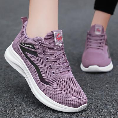 Весна Осень Мода Вязаные Кроссовки Женские Удобные Дышащие Беговые Теннисные Туфли Женские Легкие Повседневные Спортивные Туфли