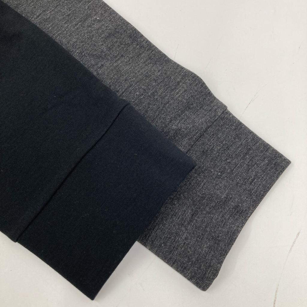 1piu1uguale3 [GOLF][×Del Piero] GDT018 Black L/S POLO ONE SLEEVE Long Sleeve Shirt Tops V blackUsed