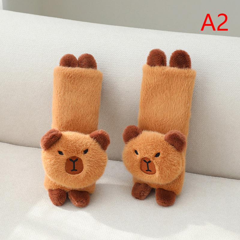 Car Headrest Neck Pillow Capybara Plush Shoulder Protection Cute Tissue Box Kawaii Car Decoration Of Car Supplies Plushie Gift