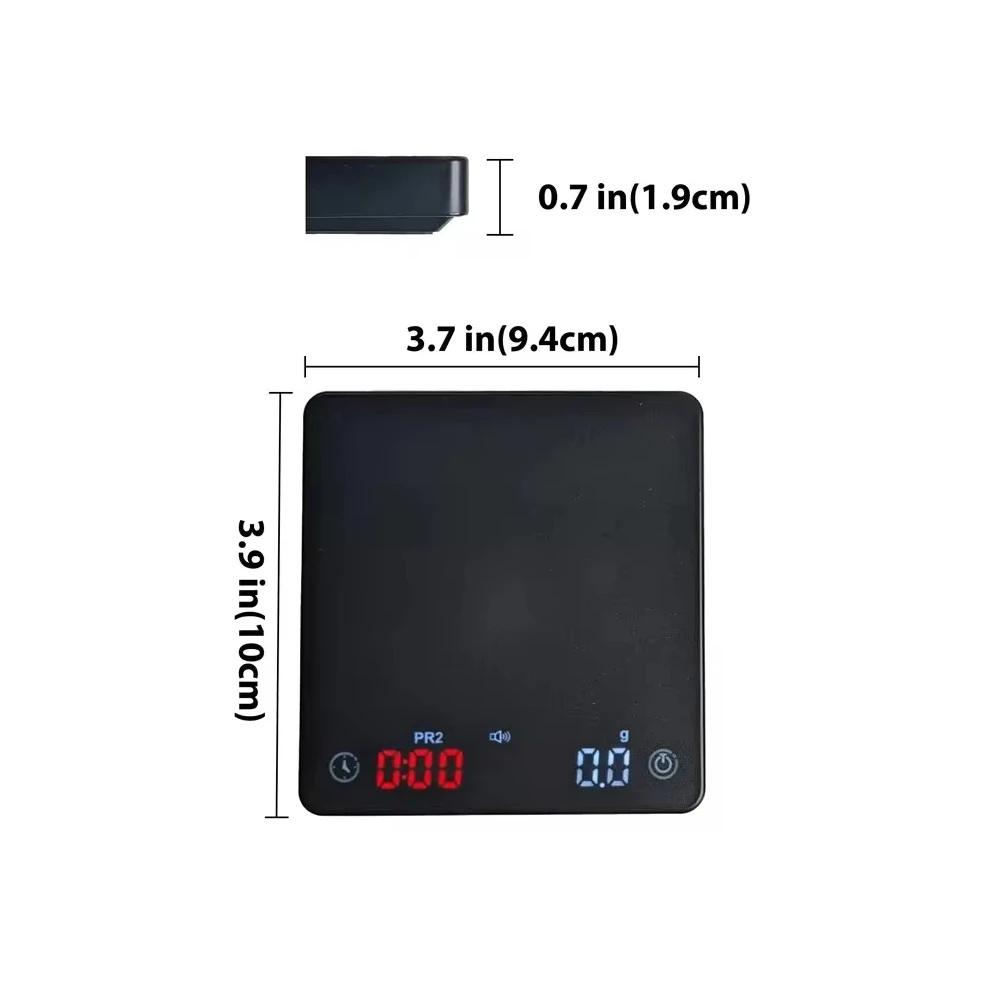 Nano Coffee Scale with Timer Espresso Scale Auto Peel Touch Sensor And Silicone Lid for Precise Tasting Home Brewing