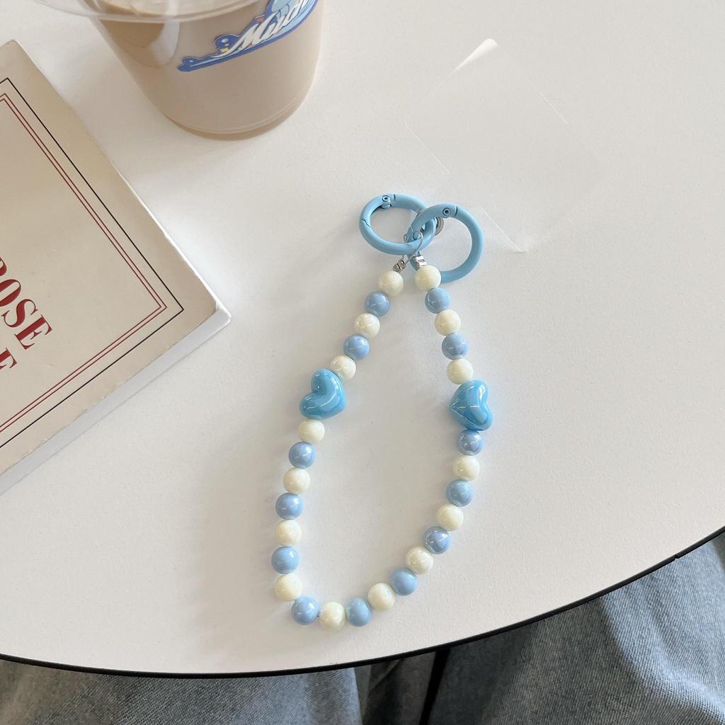 Красочный цепочный ремешок для телефона через плечо с бусинами в форме сердца - Защита от потери, Подходит для всех чехлов