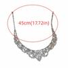 3Pcs U-Shaped Water Drop Pendant Necklace European Style Crystal Bride Jewelry Set  Ladies Gift