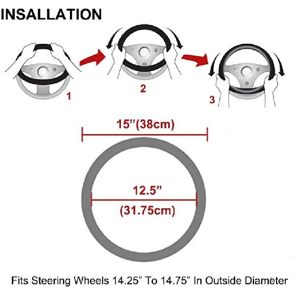 Зимний чехол на руль автомобиля Diamond Crystal Crown Plush Fur Steering-Roll Cases Auto Interior Accessories For Women Girls