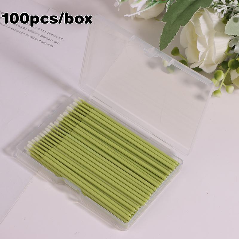 100 шт. микро-кисточка для наращивания ресниц, микро-ватные палочки для губ, тушь для ресниц, розовая микрокисточка